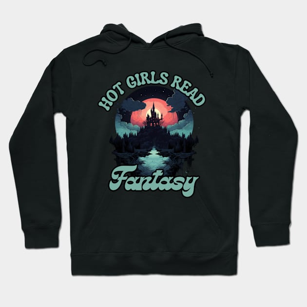 hot girls read fantasy gift present ideas, book worm Hoodie by Pattyld